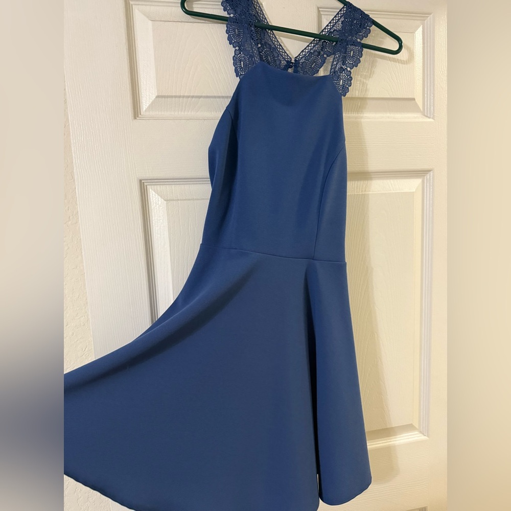 Altar'd State Blue Lace Maxi Dress